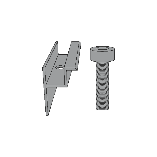 [K23920/UN.55.] Sun Ballast Kit de fixation Fin aluminium noir 8x55
